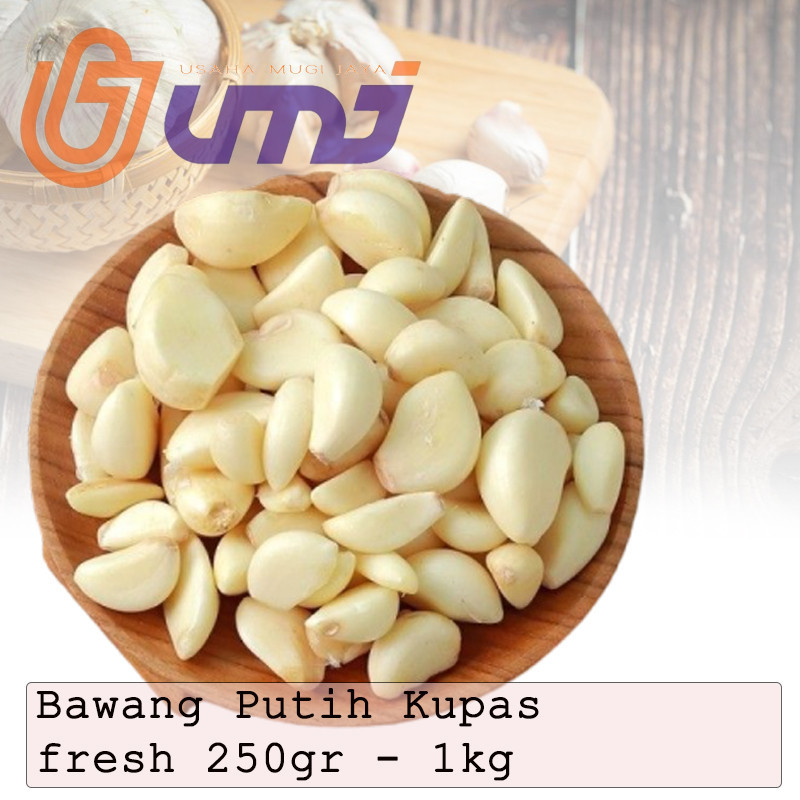 

UMJ Bawang Putih Kupas 250 gram - 1 kg Sidoarjo Fresh Tiap Hari