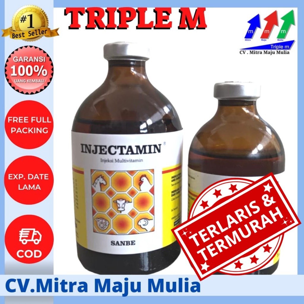 DR17H Injectamin 50 ml dan Injectamin 100 ml Vitamin Ternak PT Sanbe Farma