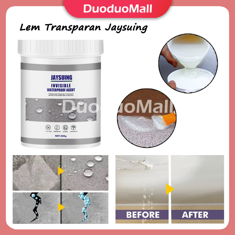 Jaysuing Lem Transparan /Lem Tembok Anti Bocor Atap Rumah Super Kuat Transparan Waterproof