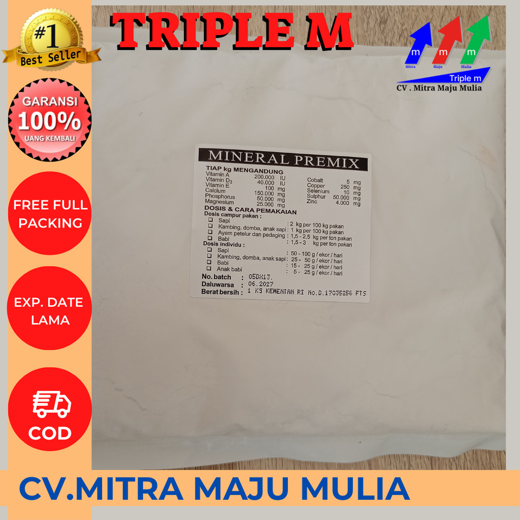 Mineral Premix Untuk Ternak TMC 1Kg dan 2Kg  (ORIGINAL PACK)