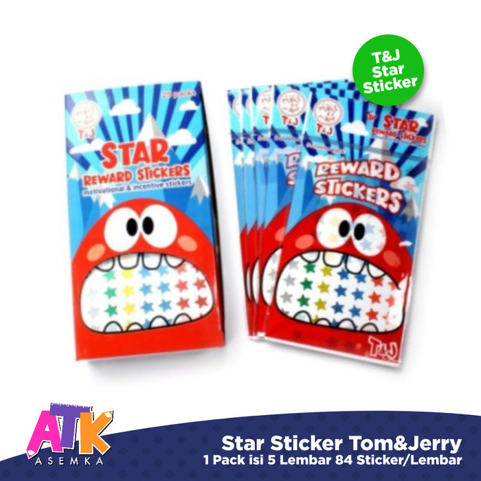 

Label STAR Reward Sticker Tom & Jerry T&J Stiker Bintang