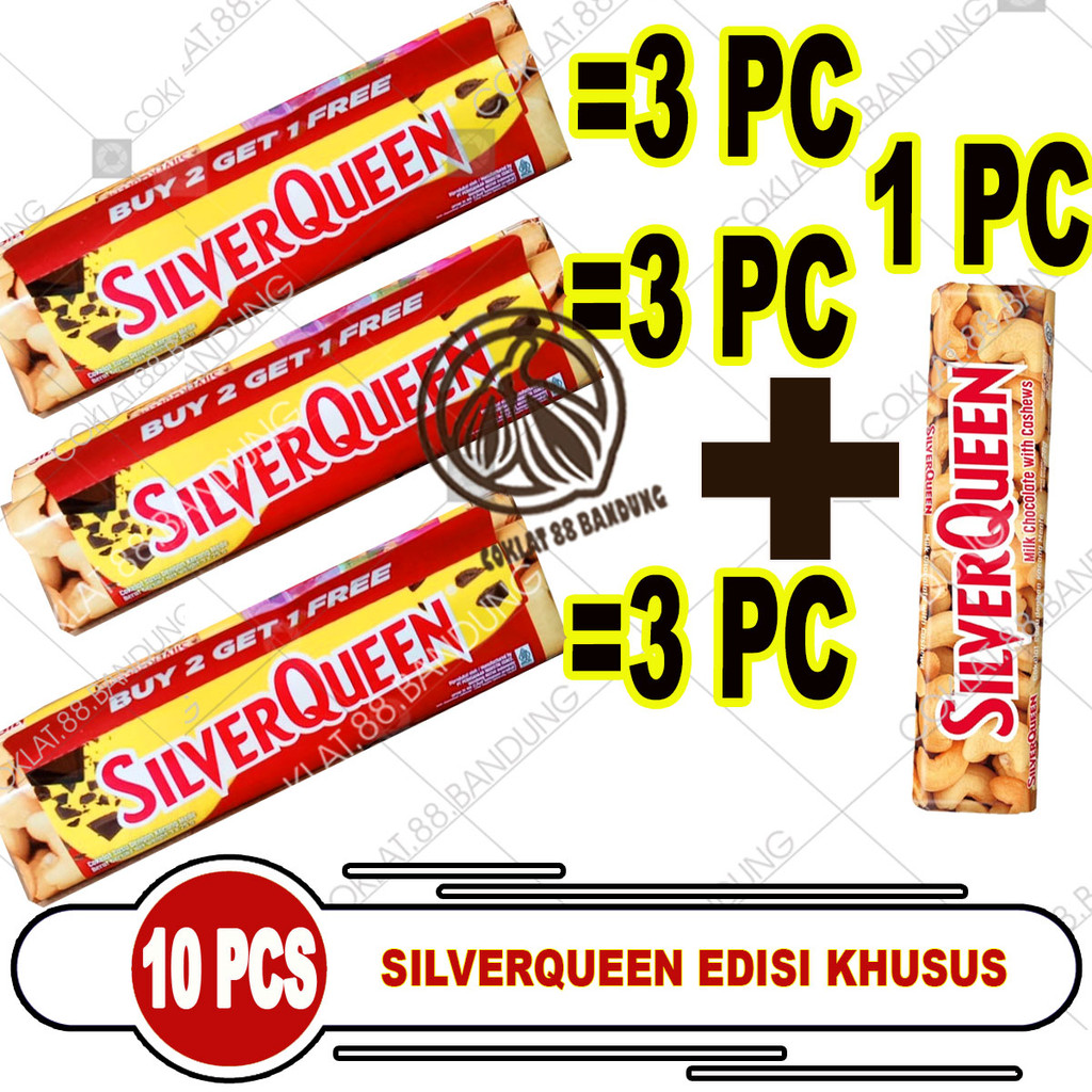 

SilverQueen 25gr Kecil Isi 10 pcs Cashew Mede Kemasan Khusus Buy 2 Get 1