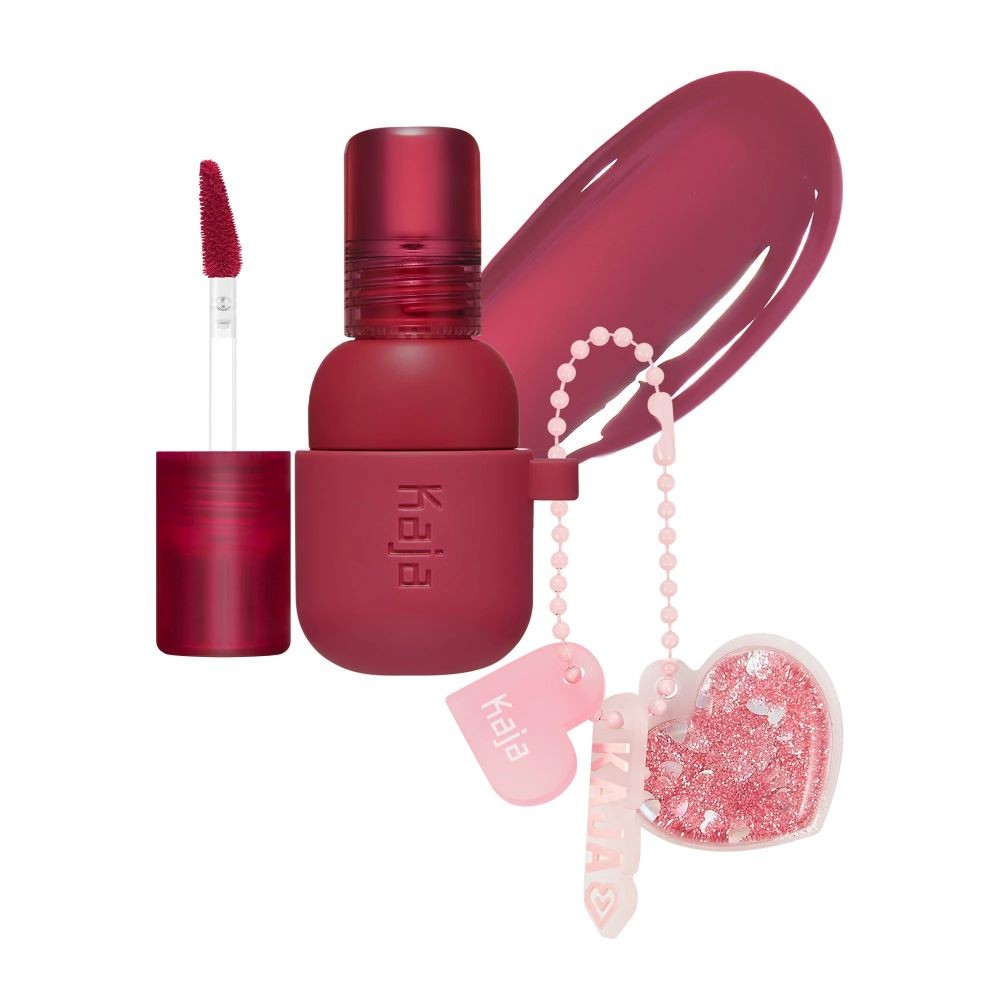 KAJA BEAUTY JELLY CHARM Lip & Blush Glazed Keychain Stain 02 Squeeze Guava 5g / 0.17 oz
