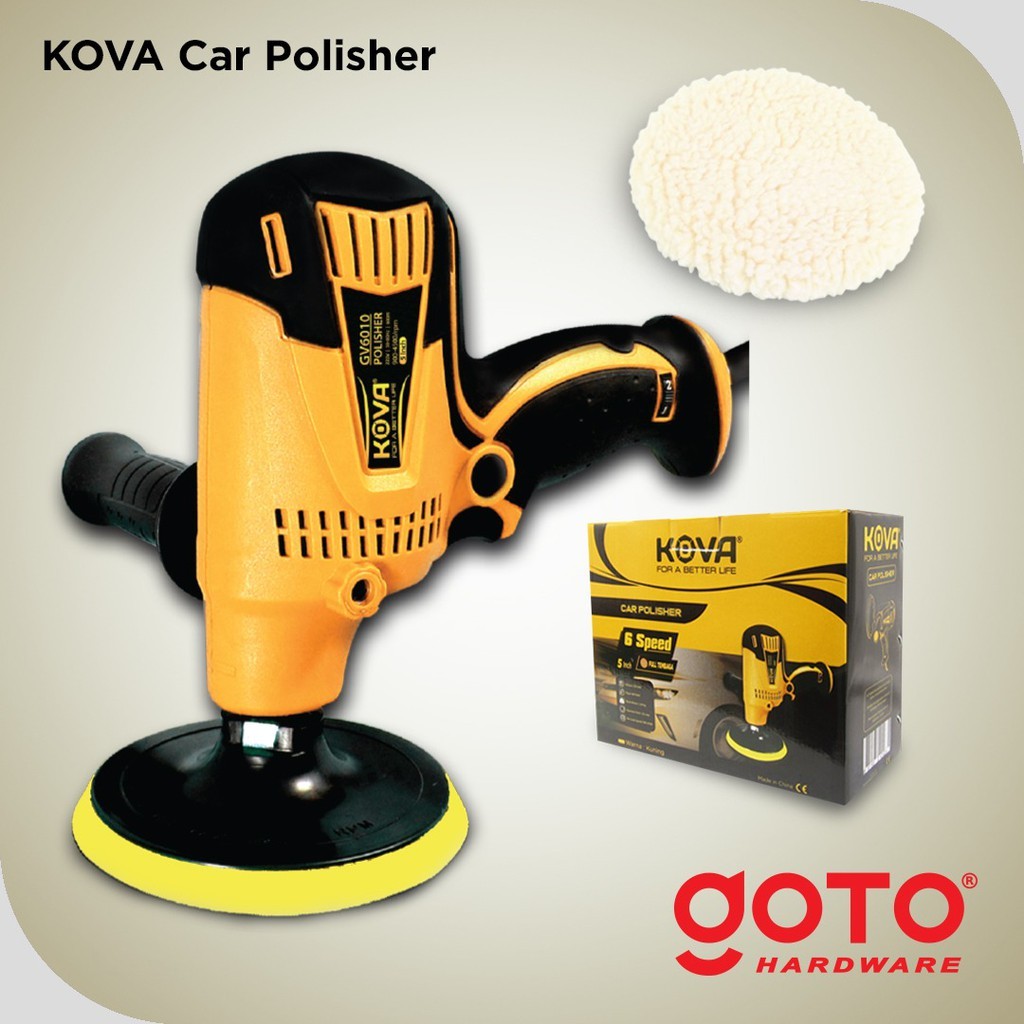 Kova GV6010 Wool Polisher 5" Disc Mesin Poles Mobil Motor Detailing