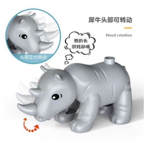 Feelo Animal Figurine Bricks 1 pcs Building Blocks Binatang Hewan Compatible Duplo 1pcs Mainan Anak 