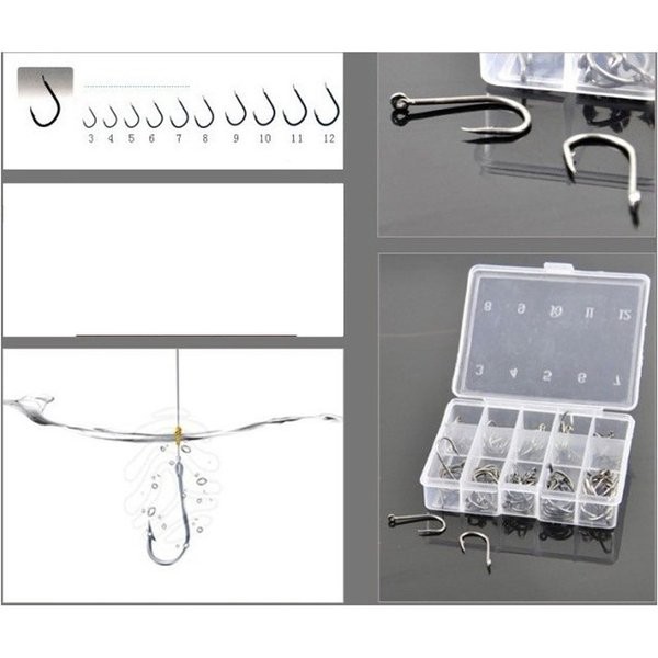 Handled Fishing Hook Ten Division No 3-12 Set - Kail Pancing