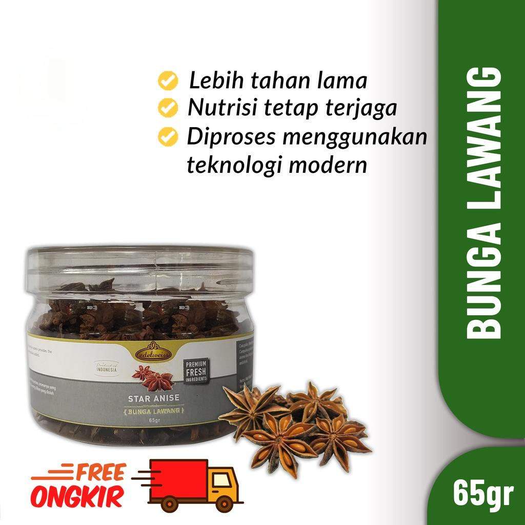 

Bunga Lawang Kering / Biji Pekak / Star Anise Edelweiss 65gr
