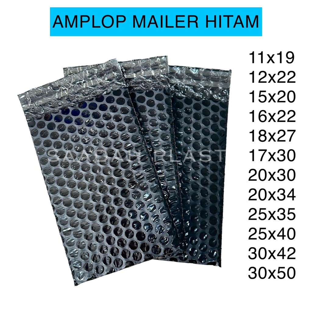 

BUBBLE MAILER HITAM / AMPLOP MAILER BLACK / BUBBLE BAG PACKING
