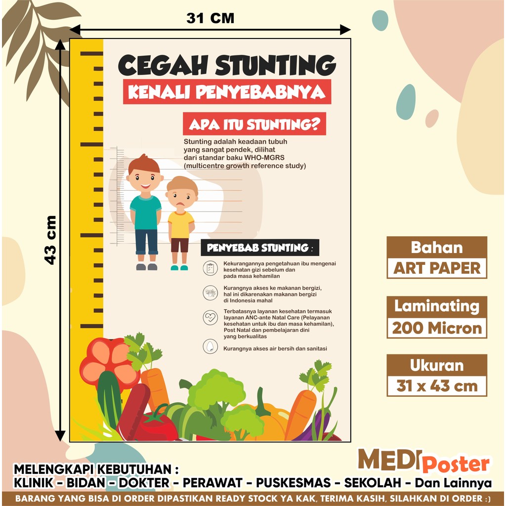 Poster Cegah Stunting Kenali Penyebabnya