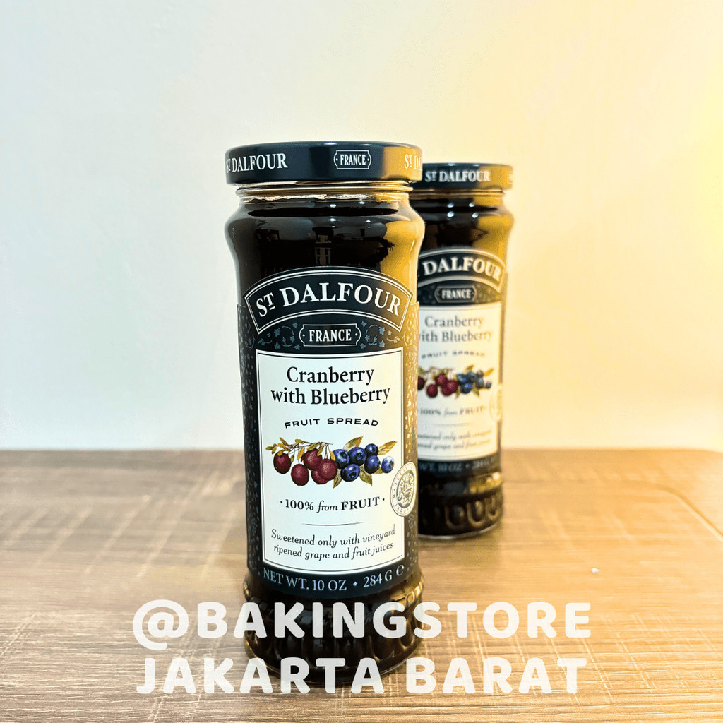 

Selai St. Dalfour Cranberry with Blueberry Jam Fruit Spread 10 Oz | 284 Gr