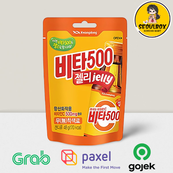 

Kwangdong Vita 500 Jelly 48g - Vitamin C Permen Jeli Rasa Jeruk Made In Korea