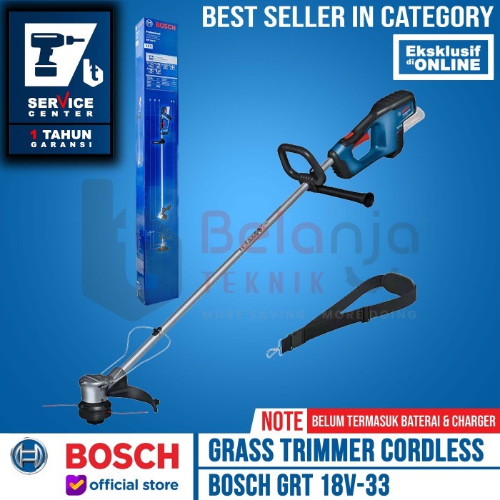 Bosch Mesin Potong Rumput Baterai GRT 18V-33 Grass Trimmer Cordless 18 Volt Unit Only