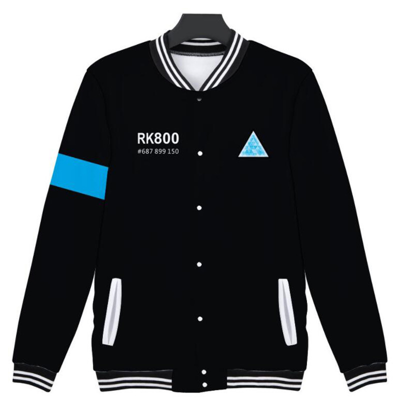 Hip Hop Fashion Brand Clothing detroit: become human 3D Men/Women Hoodie Sweatshirts Streetwear zip 