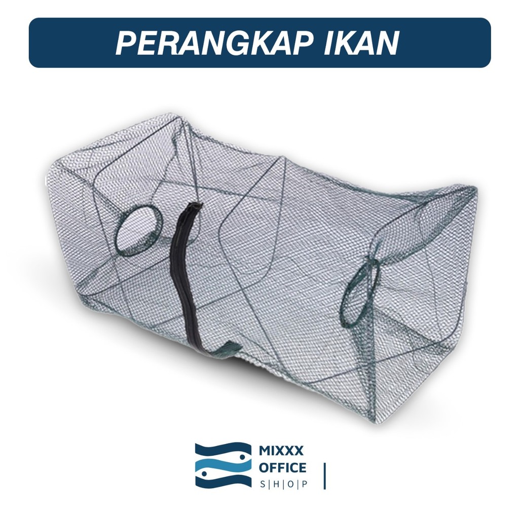 MIXXX Payung Bubu Jaring Jebakan Perangkap Udang ikan Kepiting Model Payung 2 Lubang