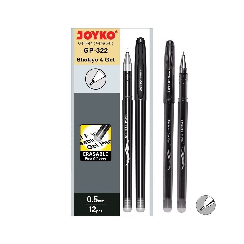 

[PACK] Erasable Ballpoint / Pulpen Pena Gel Bisa Dihapus - Joyko GP-322 Shokyo 4 Gel MURAH