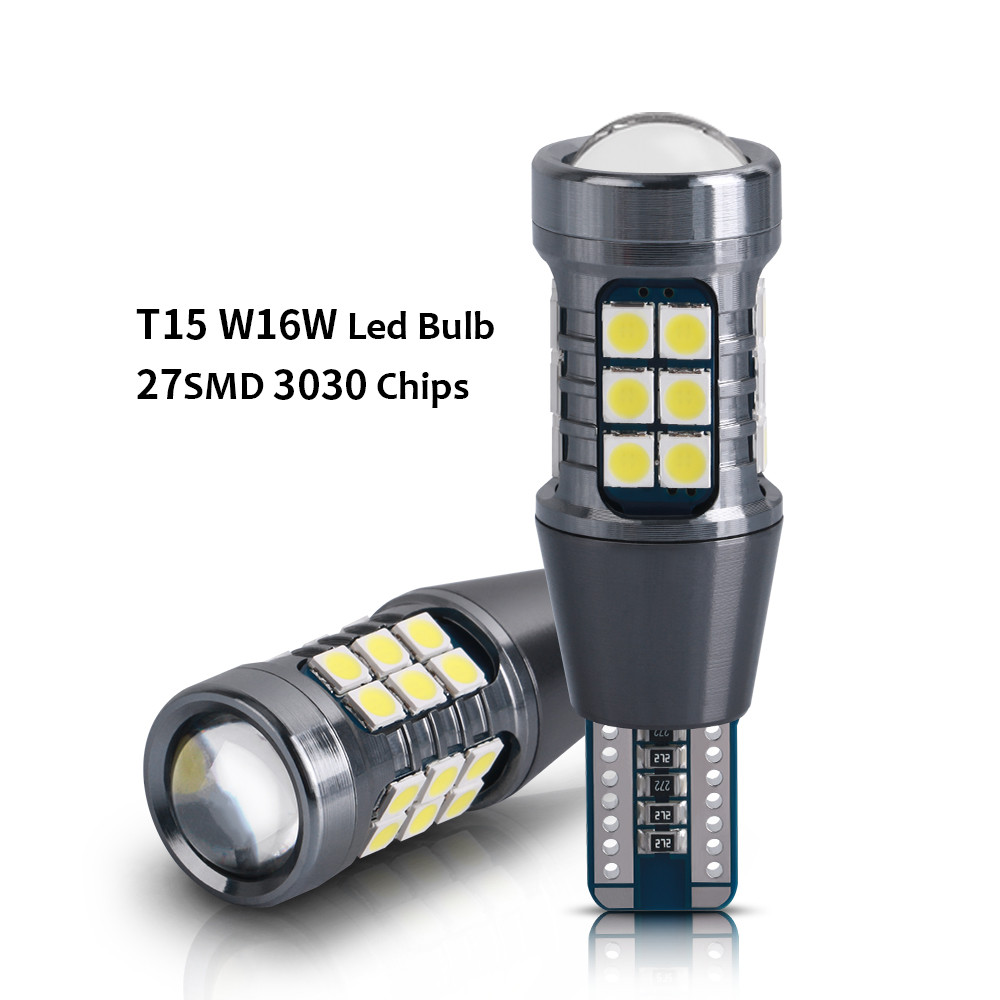 New Car LED Bulbs T15 W16W WY16W Canbus No Error Auto Backup Reserve Lights Tail Brake Lamp 3030 27S