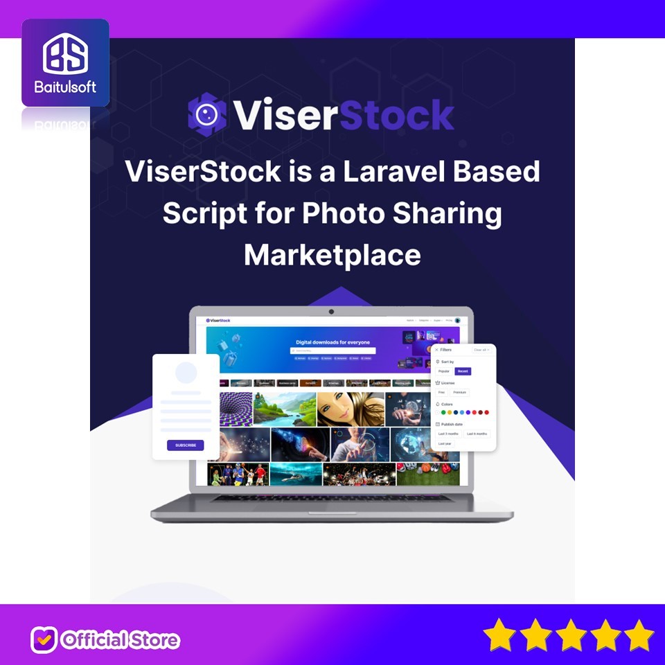 Source Code Aplikasi ViserStock - Ultimate Microstock Marketplace