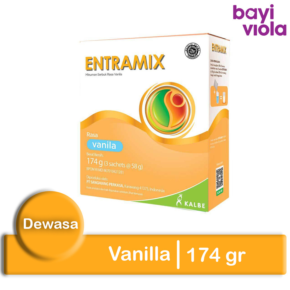 

ED FEB 2026 Entramix Vanila Vanilla 174 gram Susu Nutrisi Dewasa Lansia Murah Free Bubble+Dus