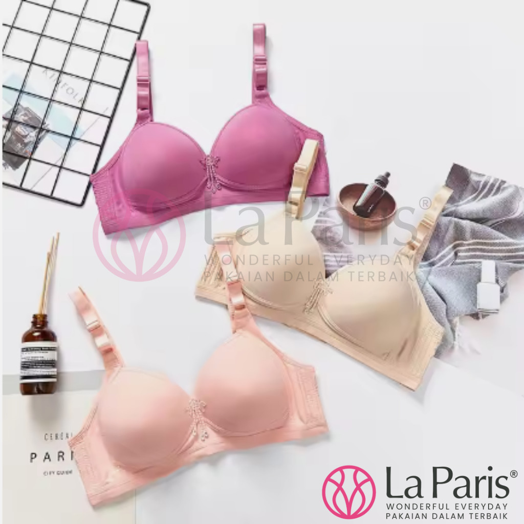 BH Bra Pakaian Dalam Wanita Fashion Busa Tanpa Kawat Cup B Breathable Polos Kait 2 34 36 38 40 Toyaz