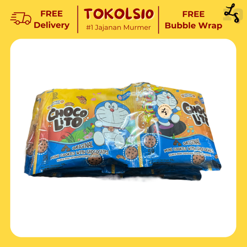 

Choco Lito Mini Cookies 1 Pack Isi 10 pcs @15gr