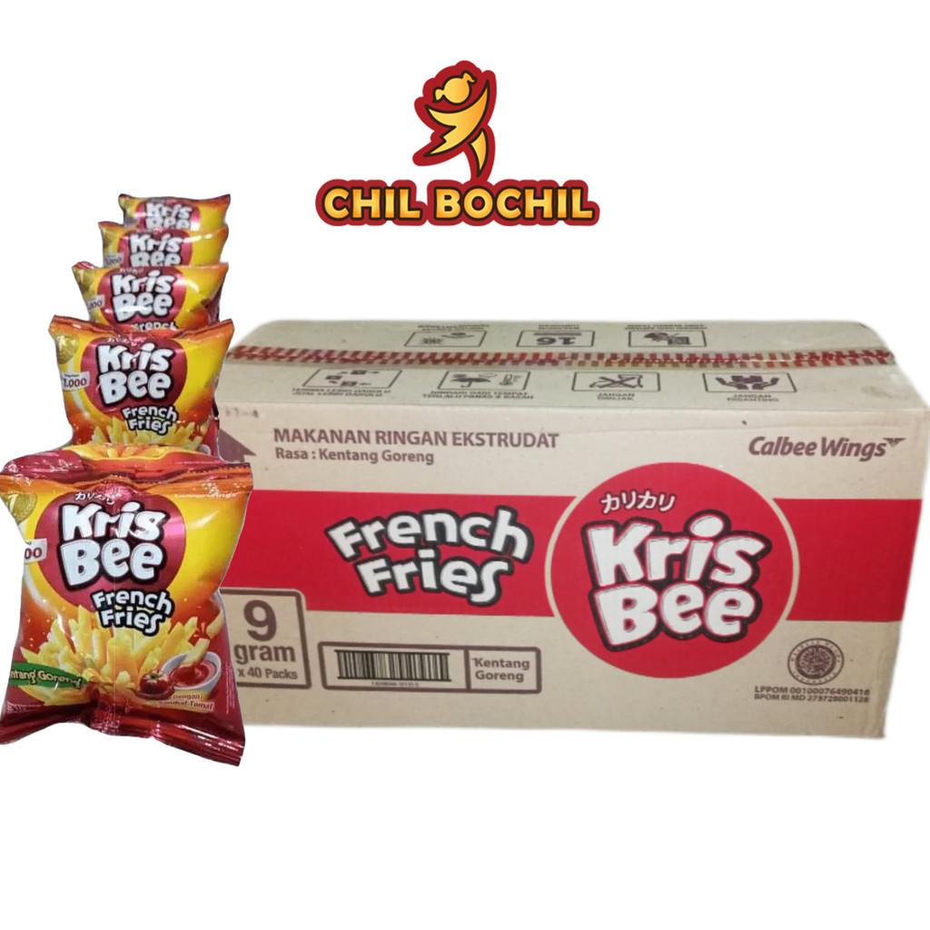 

1 DUS KRISBEE RENCENG FRENCH FRIES ISI 4 RENCENG X 10 SACHET X 9 GRAM (40 SACHET X 9 GRAM) - CHIKI KRISBEE RENCENG - CHIL BOCHIL