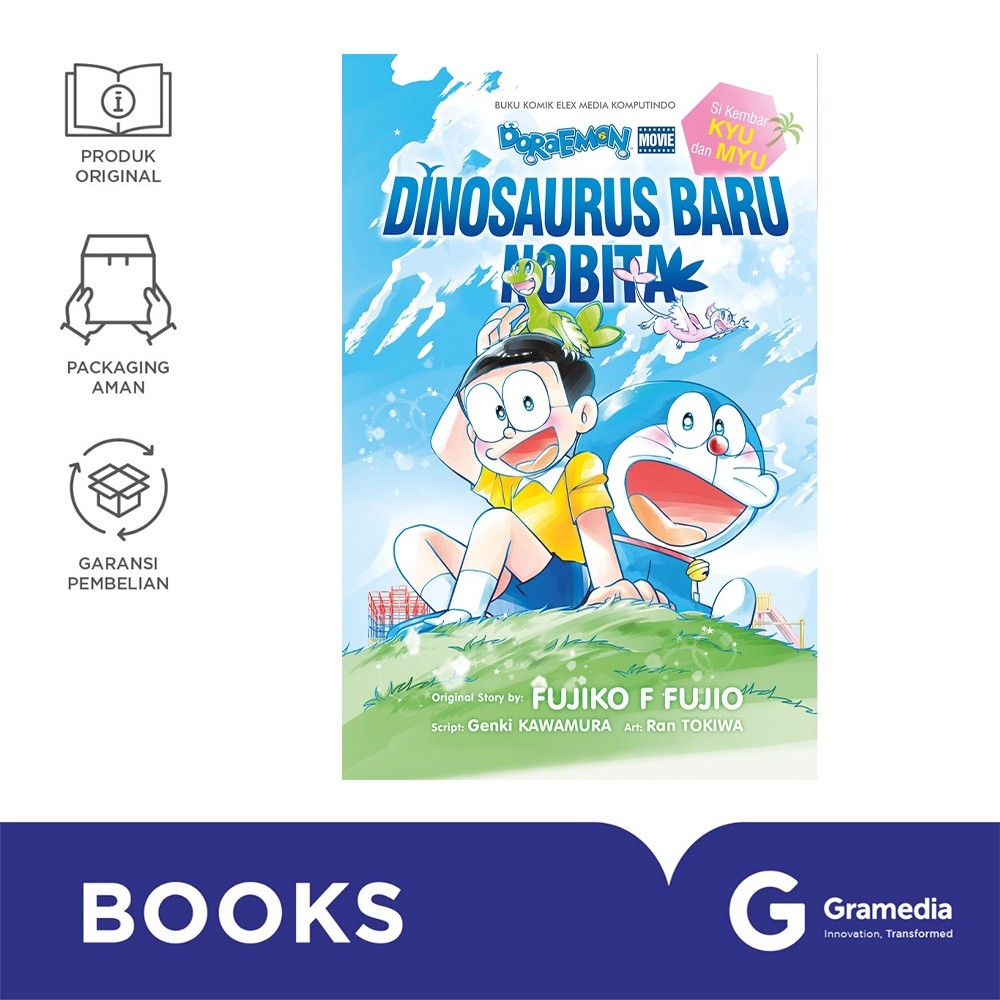 Gramedia Surabaya - Doraemon Movie: Dinosaurus Baru Nobita Si Kembar Kyu dan Myu (Bonus Stiker)