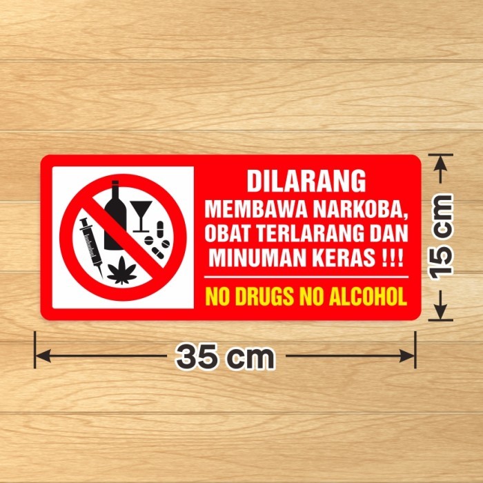 

Sticker Sign No Drugs No Alcohol Stiker Dilarang Membawa Narkoba, Obat Terlarang dan Minuman Keras