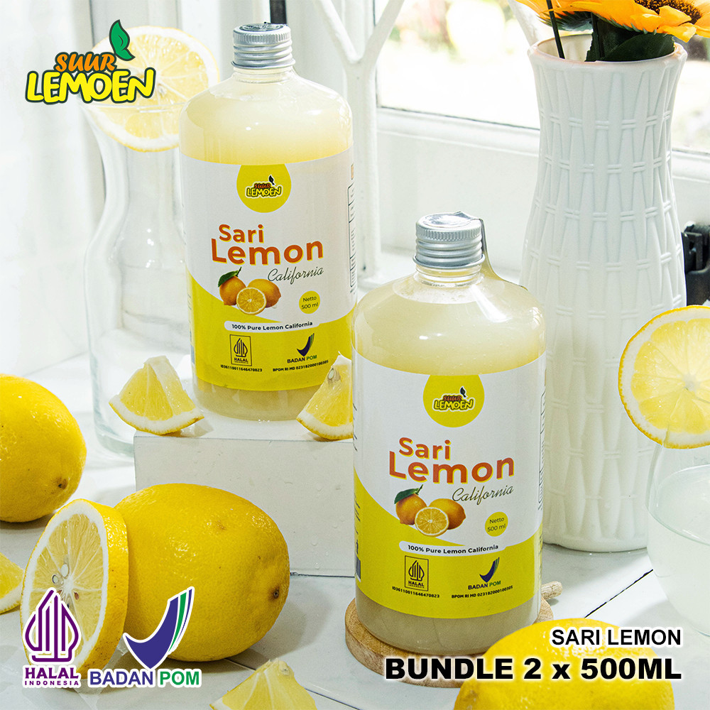 

Nature Herbal - Sari Lemon Murni 1 Liter - Fresh Air Lemon Alami Untuk Diet Detox - Halal dan BPOM