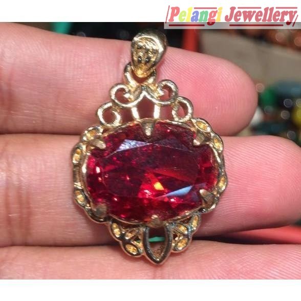 Liontin Titanium Batu Permata Paparaca HQ