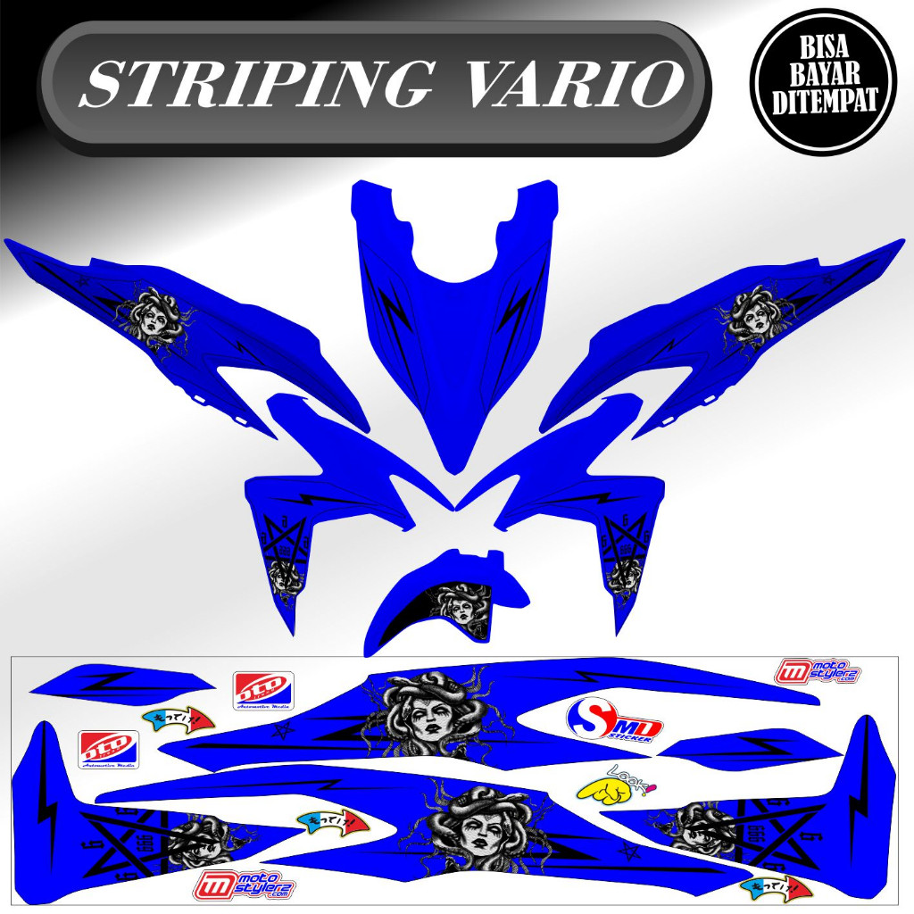 STRIPING VARIO LED NEW 125 / 150 STICKER MEDUSA
