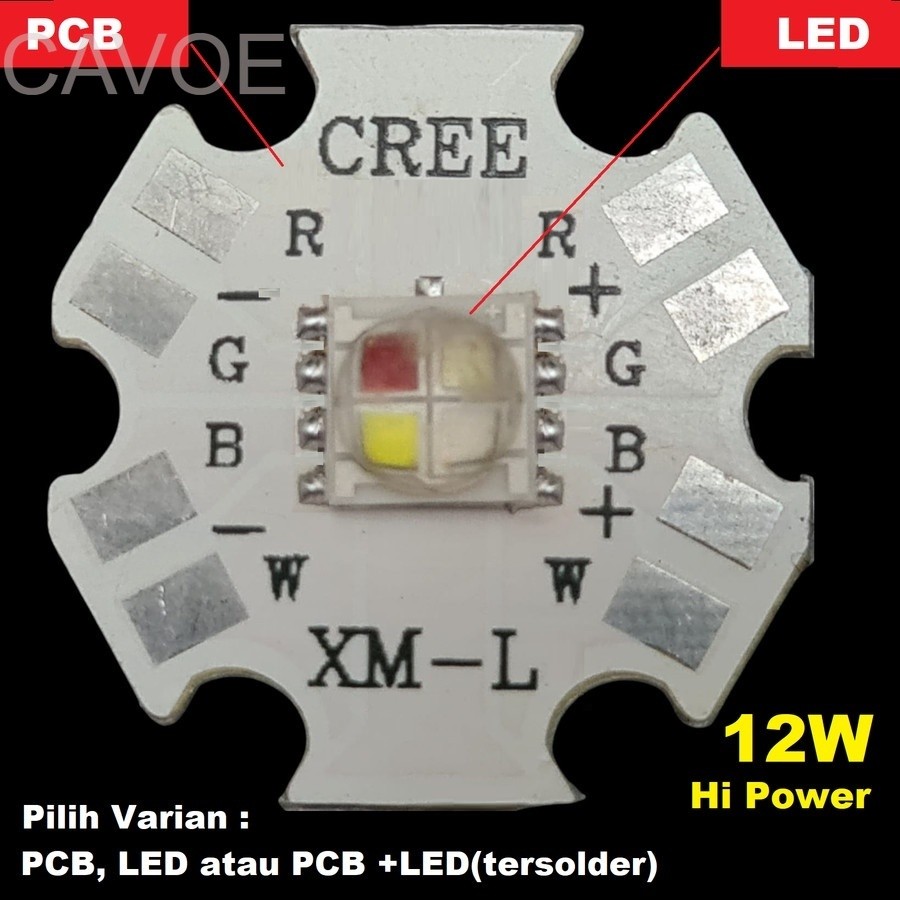 HPL CREE RGBW SMD LED 5050 RED GREEN BLUE WHITE MERAH HIJAU BIRU PUTIH