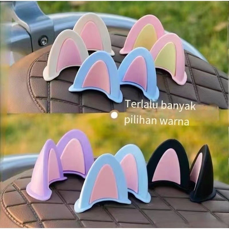 Hiasan Telinga Kucing Mobil Listrik Kuping Helm Kucing Helm Dekoratif Kucing Ornament Dekorasi Helm 