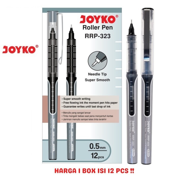 

[New] Roller Pen Pulpen Rol Joyko RRP-323 0.5 mm 1 Box 12 Pcs