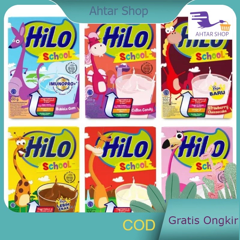 

HiLo School 500gr Hi Lo Coklat Madu Bule Gum Cotton Candy Vanila