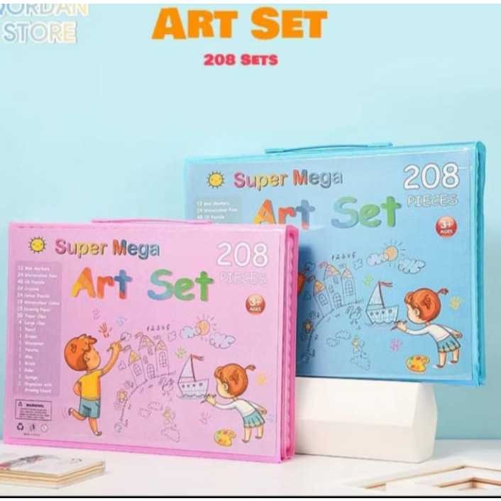 

spesial edition Crayon set 208 pcs dan 150 pcs latian anak menggambar dan mewarnai 10,10