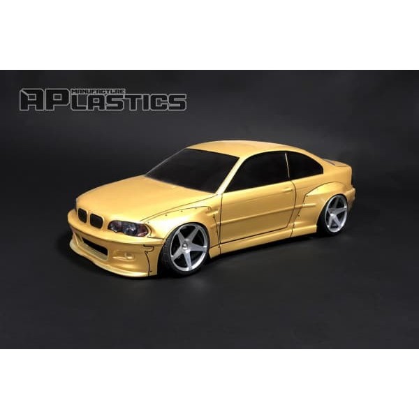 APLASTICS RC BMW M3 E46 PANDEM CLEAR BODY (196MM) #AP-E46P