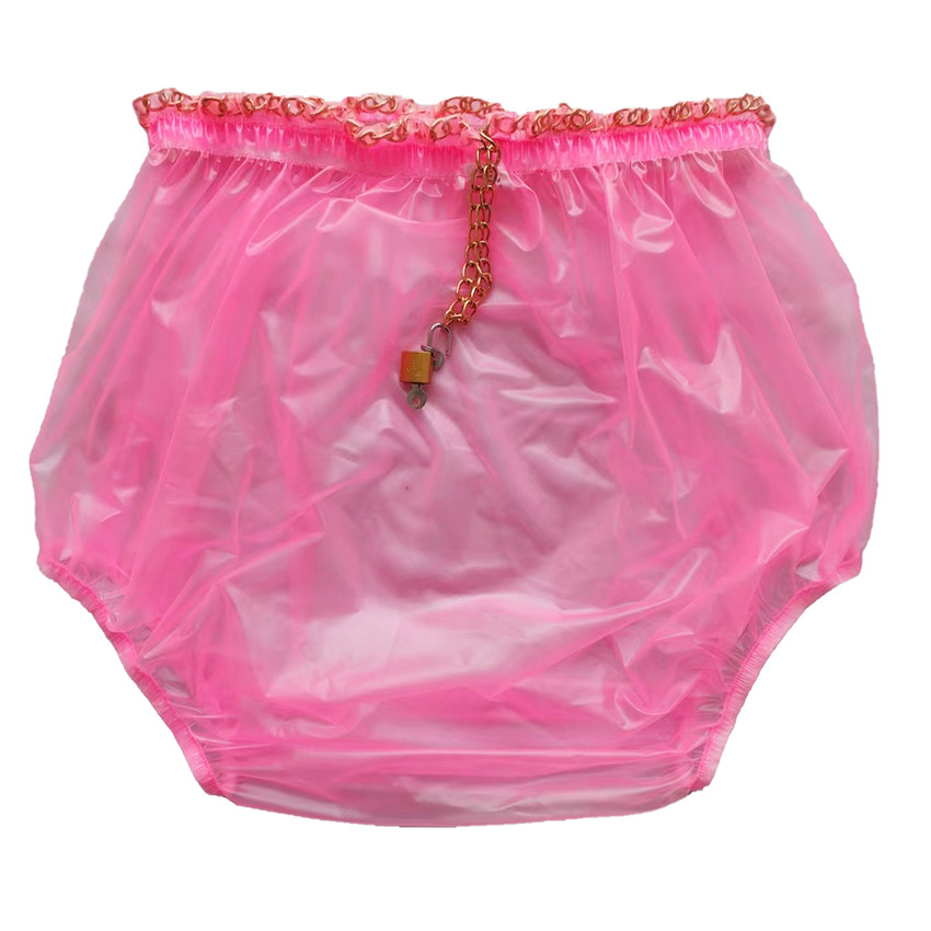 LangKee  Haian ABDL Pull-On Locking Plastic Pants  Color Pink