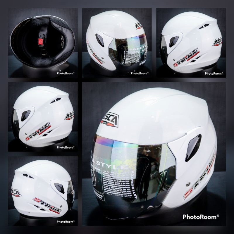 HELM HALF FACE ASCA STRIKE SOLID ORIGINAL