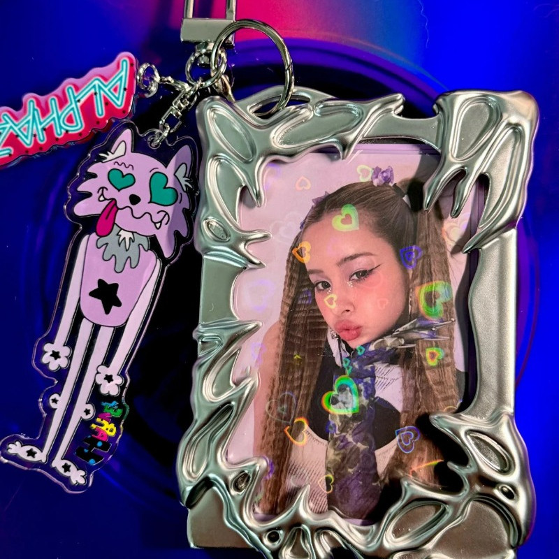 

Original Design Silvery Photo Card Holders Electroplaten Idol Photocard Holder