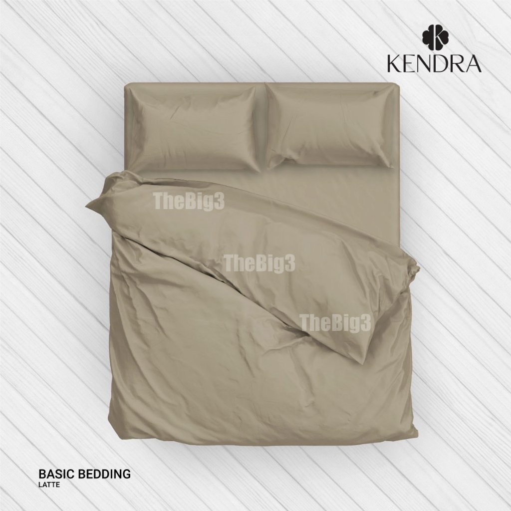 THEBIG3 Kendra Basic Set Bedcover 120x200 Tinggi 25 cm Polos Tanpa Emboss Microtex Cepat Kering Awet