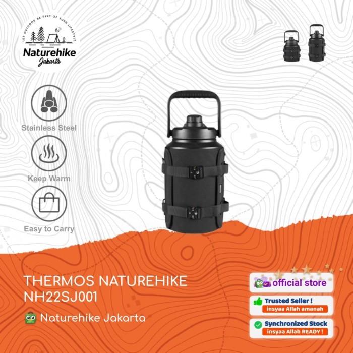 ✔F.SK✔ - TERLARIS THERMOS / BOTOL MINUM / TUMBLER STAINLESS CAMPING NATUREHIKE NH22SJ001 - 3.8L