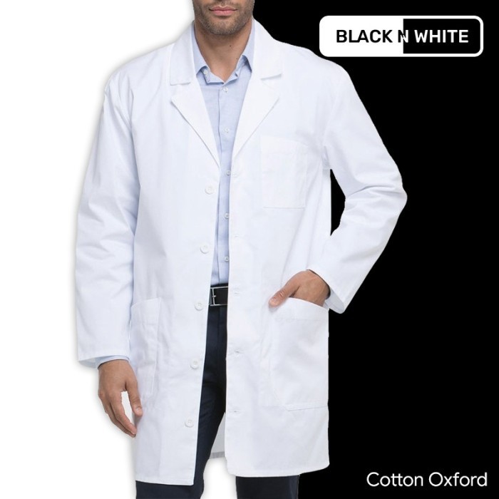 Jas Baju Lab Seragam Medis Perawat panjang pendek putih laboratorium - S, lengan Pendek