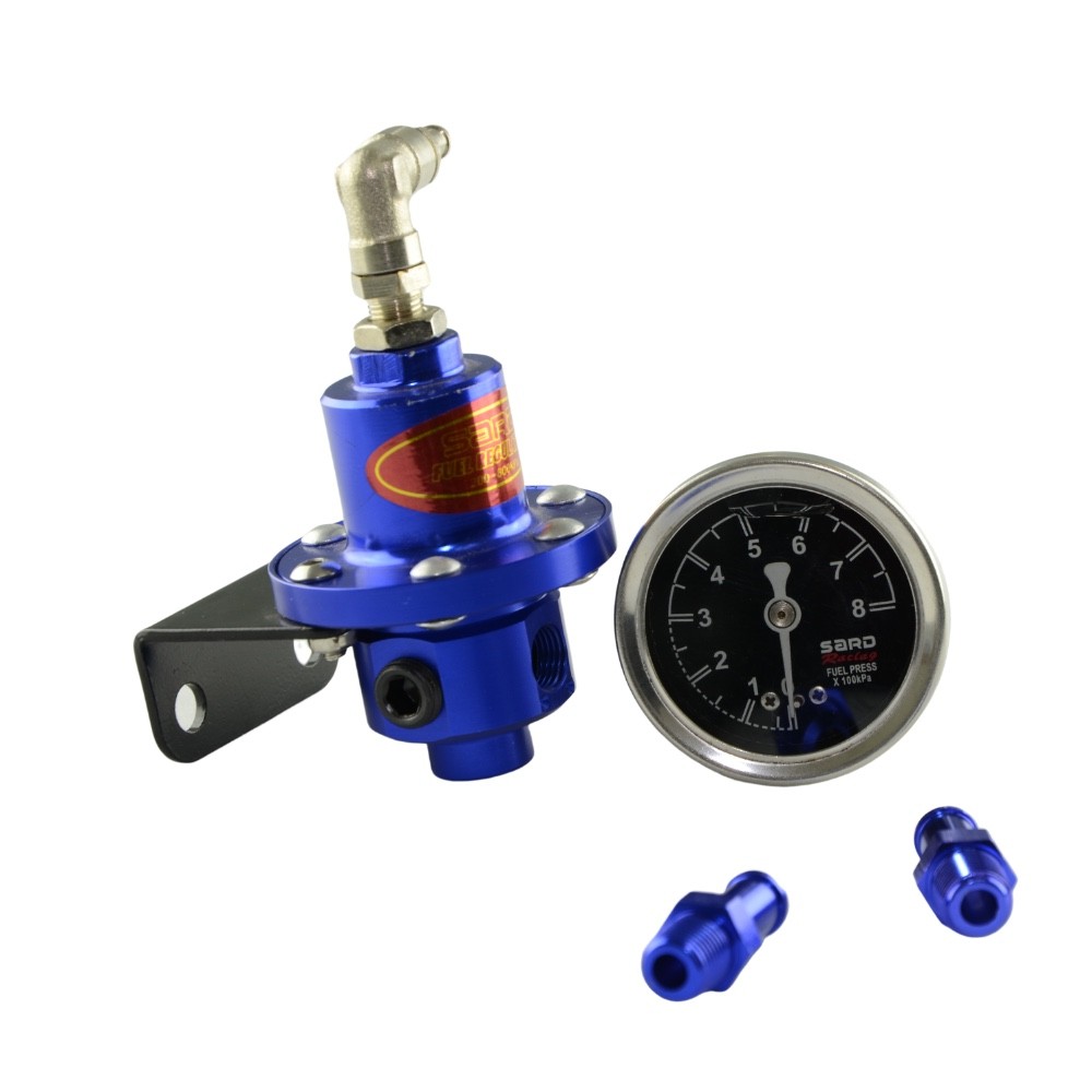 VSRacing SARD Fuel Pressure Regulator Fuel Regulator With Fuel Pressure Press Gauge