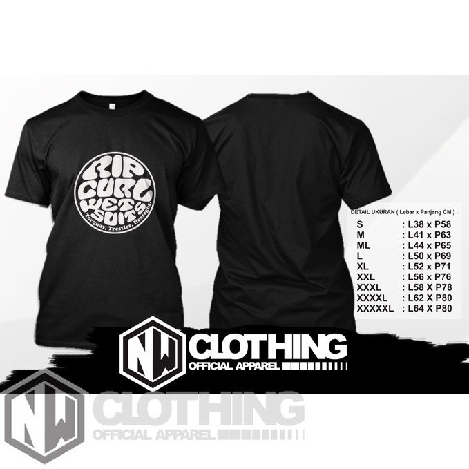 kaos ripcurl baju distro prenium terbaru terhits pria wanita prenium bigsize jumbo oversize all size
