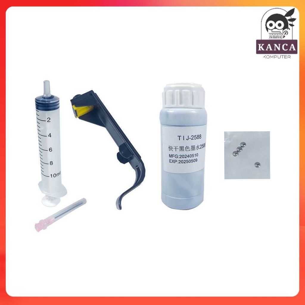 KANCA LEOMN Tinta Refill Printer Barcode dengan Klip Cartridge dan Suntikan - TIJ-2588