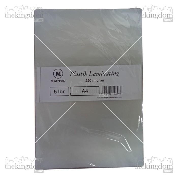 

Master Plastik Laminating A4 250micron /5
