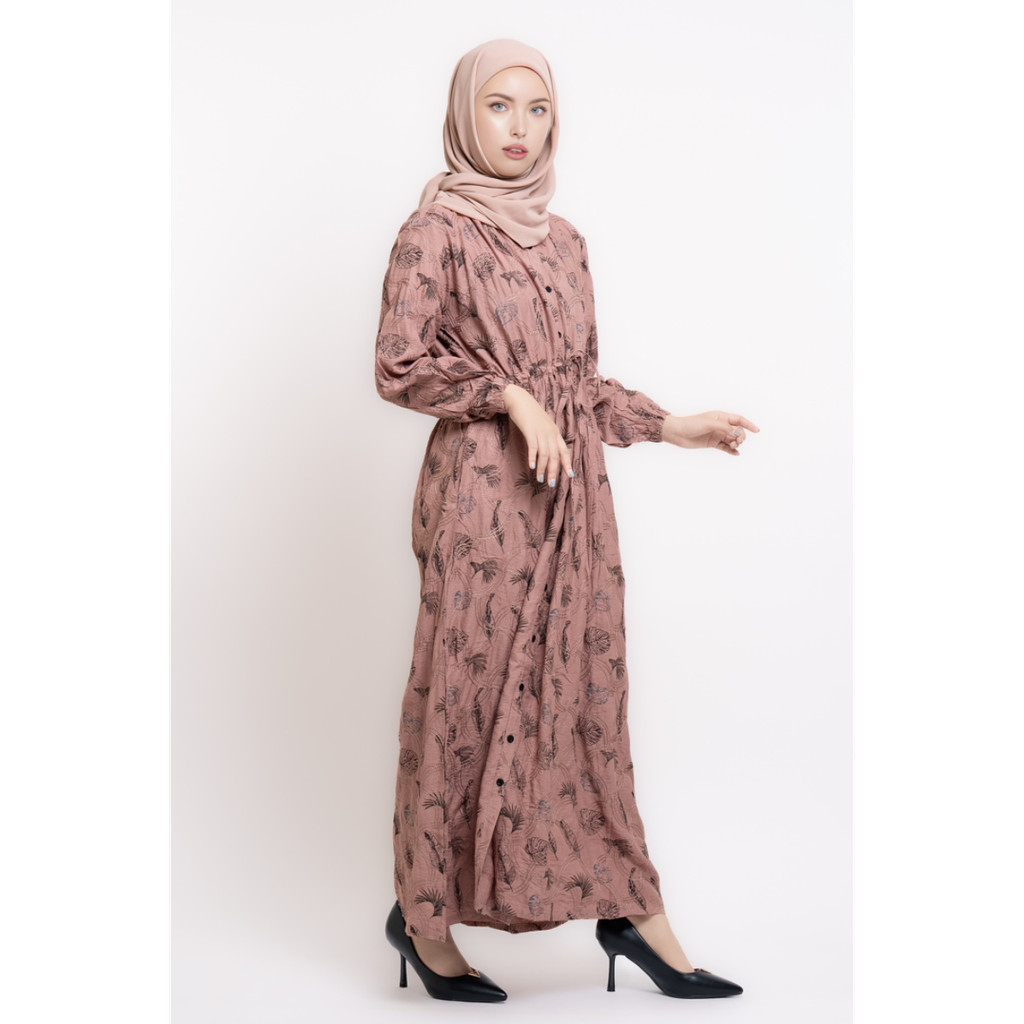 Puricia by Hassenda Gamis Wanita Motif Athiyah Indian Red