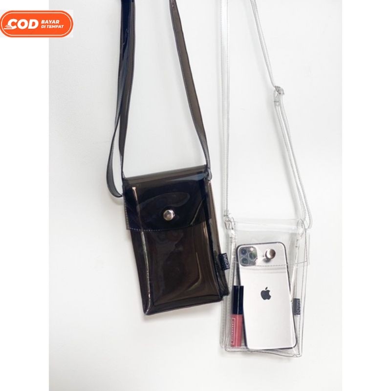tas hp transparan tas selempang kecil