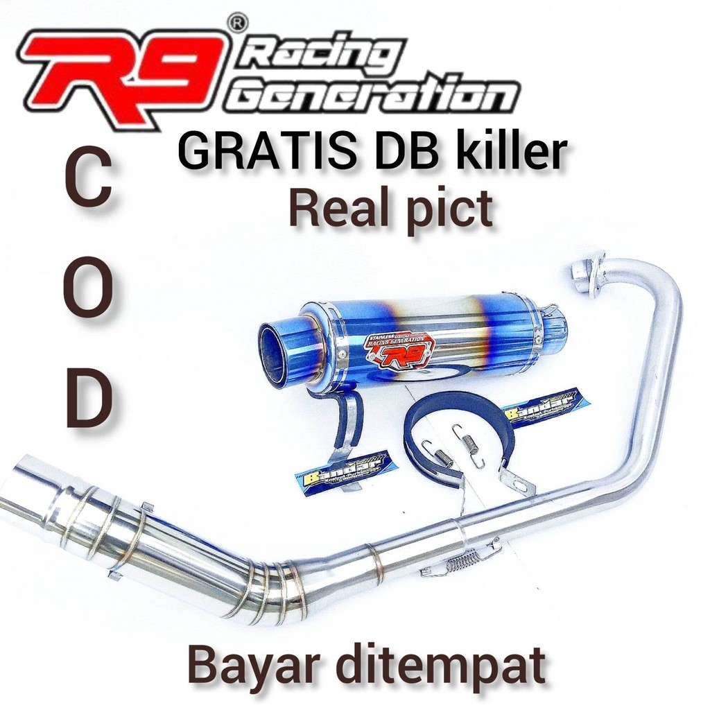 Knalpot Racing R9 Vixion Satria fu Sonic CBR CB150 R15V2 R15V3 GSX VERZA Byson dan  masih banyak lag