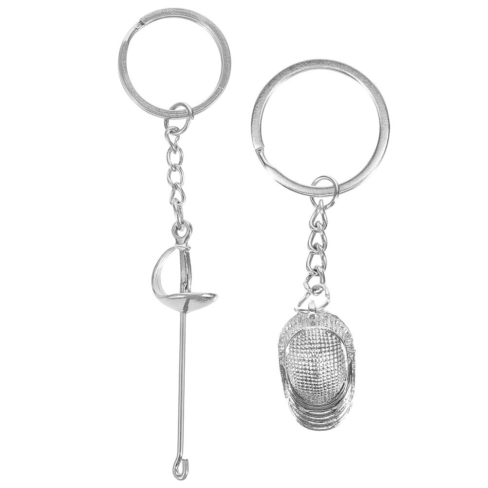 Fencing Keychain Souvenir Present Couples Keychain Handbag Charm Car Key Ring Bag Purse Pednant Fenc